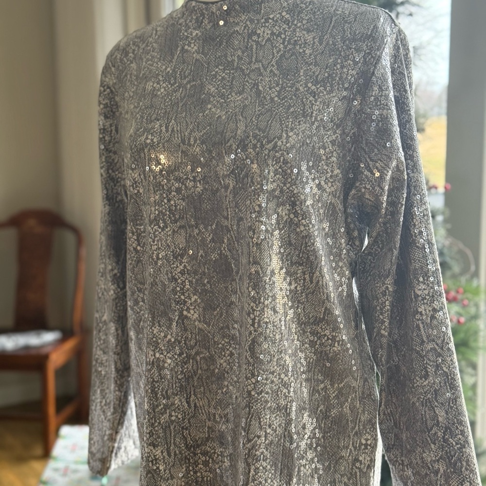 Chicos - Silver Sequin Tunic NWOT